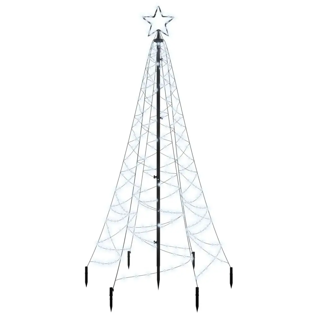 Christmas Tree with Spike Cold White 200 LEDs 180 cm 343567