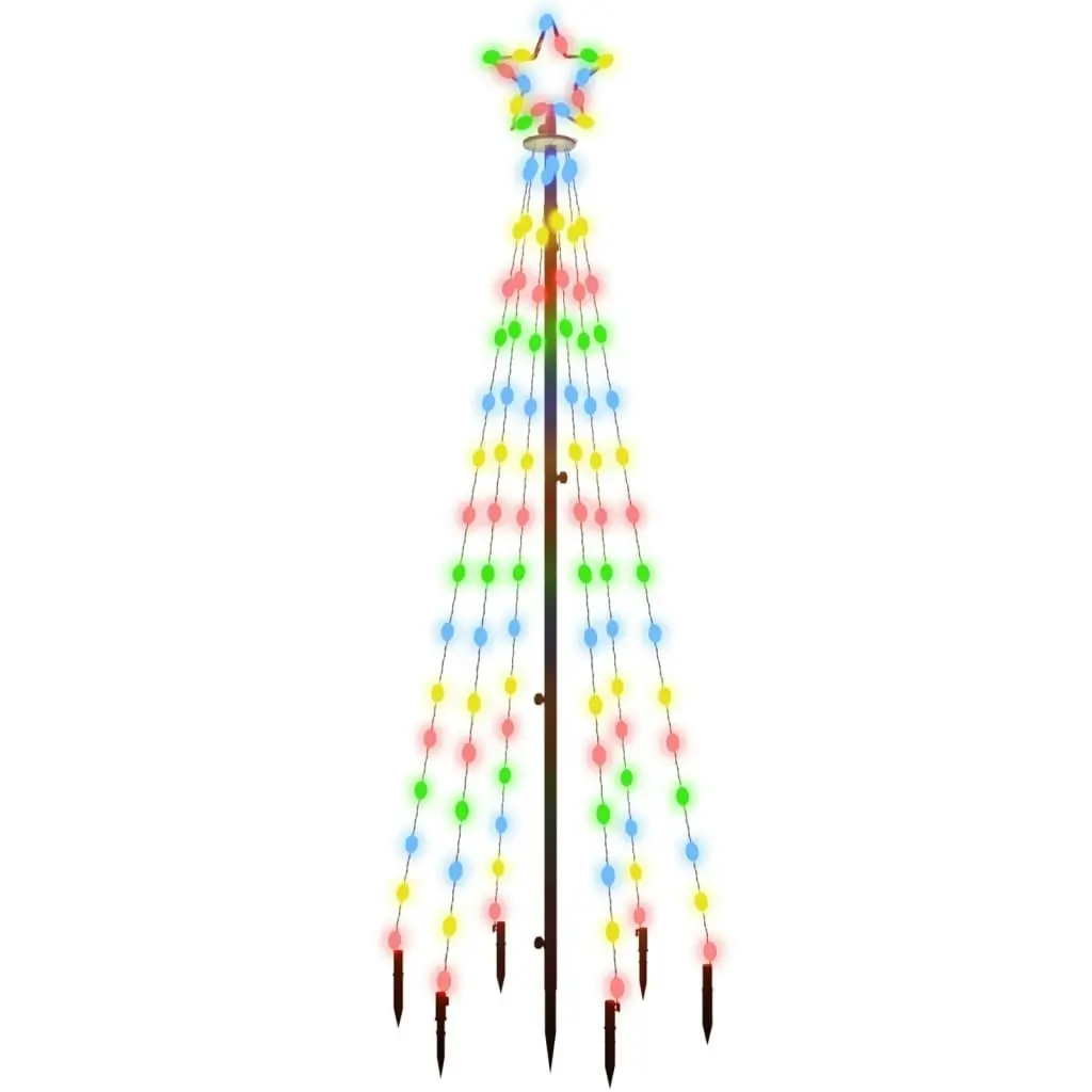 Christmas Tree with Spike Colourful 108 LEDs 180 cm 343552