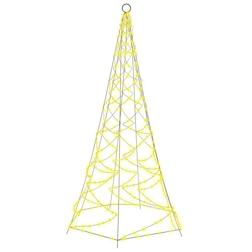 Christmas Tree on Flagpole Warm White 200 LEDs 180 cm 343534