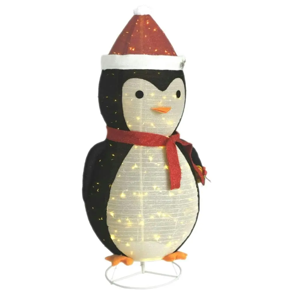 Decorative Christmas Snow Penguin Figure LED Luxury Fabric 180cm 329764