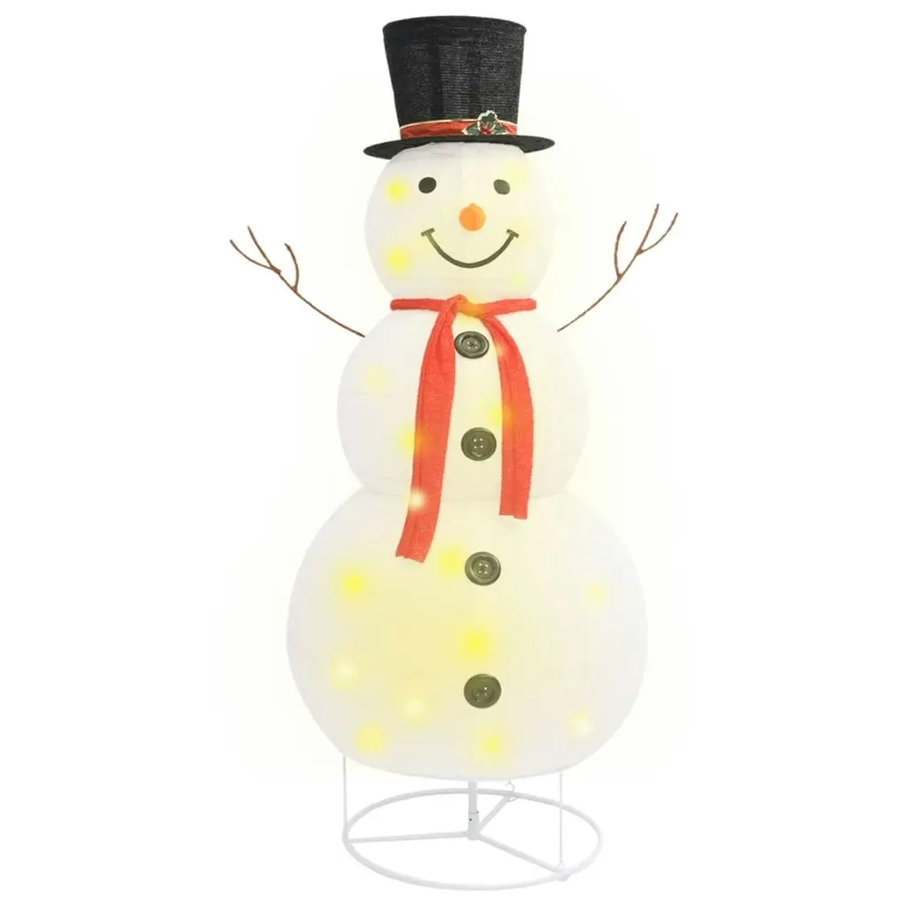 Decorative Christmas Snowman Figure LED Luxury Fabric 180cm 329762