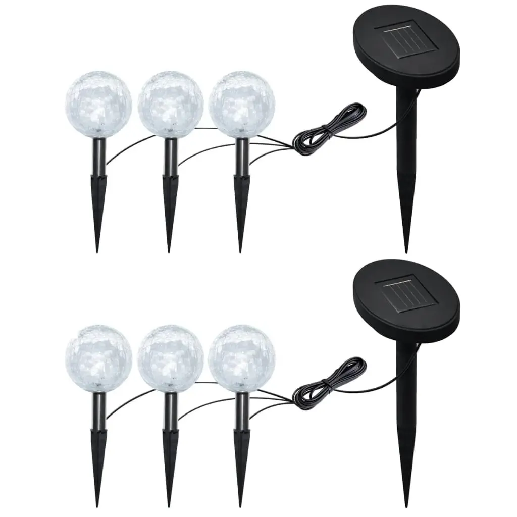 Garden Lights 6 pcs LED with Spike Anchors & Solar Panels 277121