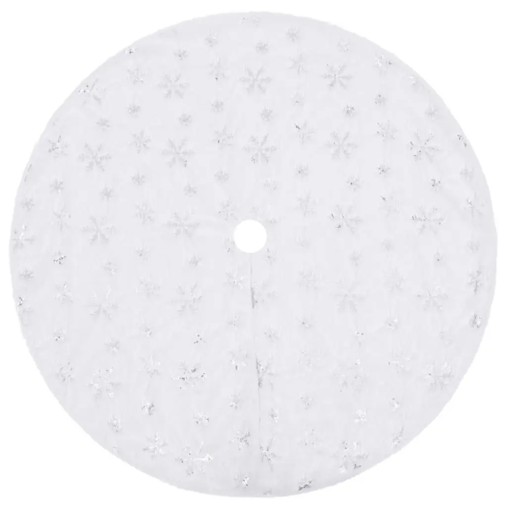 Luxury Christmas Tree Skirt White 122 cm Faux Fur 330273