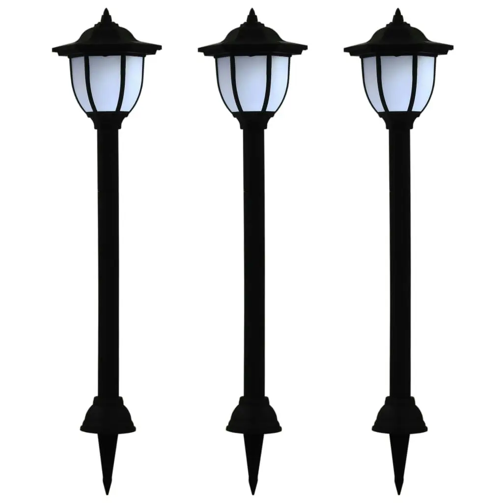 Outdoor Solar Lamps 3 pcs LED Black 44471