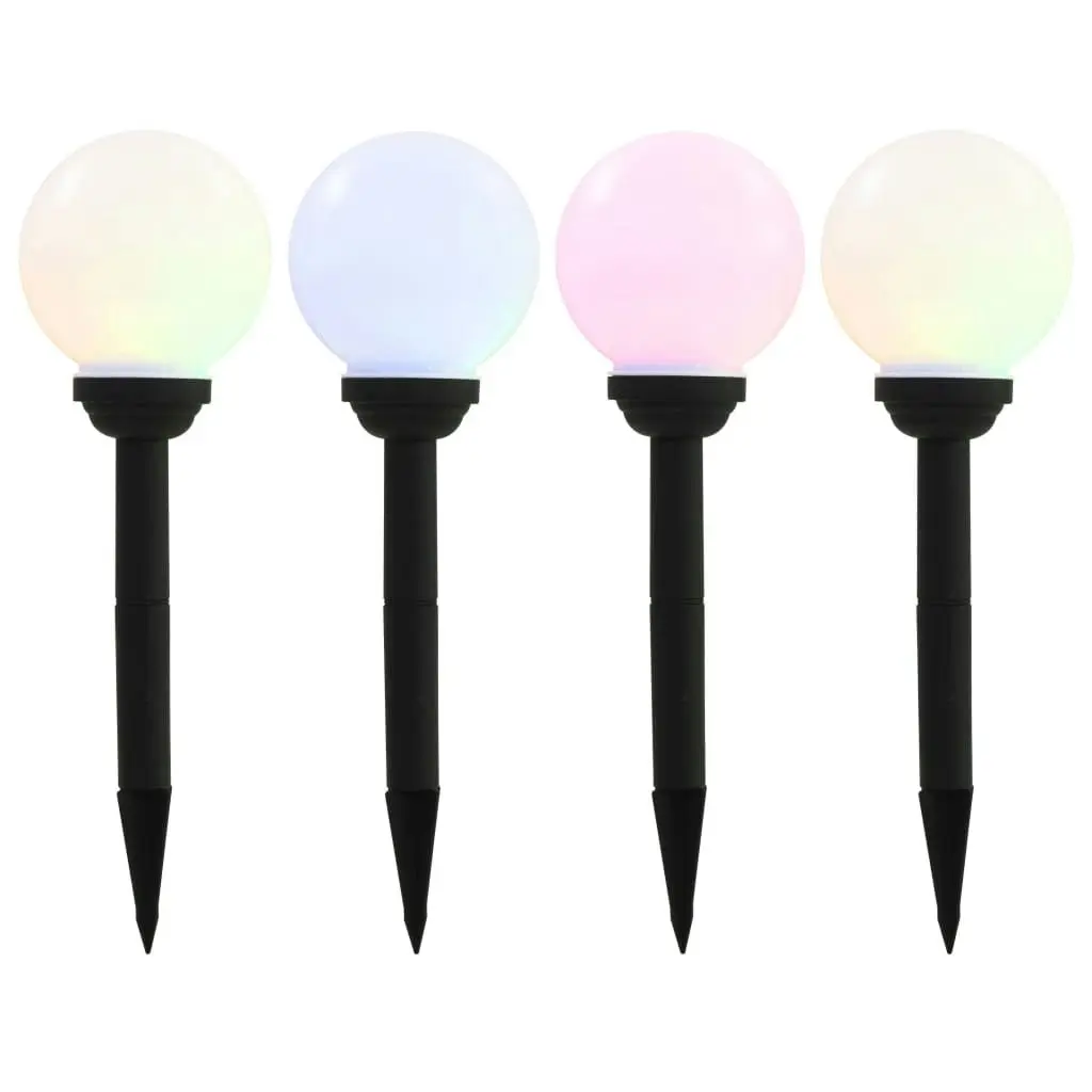 Outdoor Solar Lamps 4 pcs LED Spherical 15 cm RGB 44457