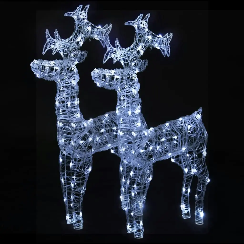 Reindeer Christmas Decorations 2 pcs 60x16x100 cm Acrylic 3154336