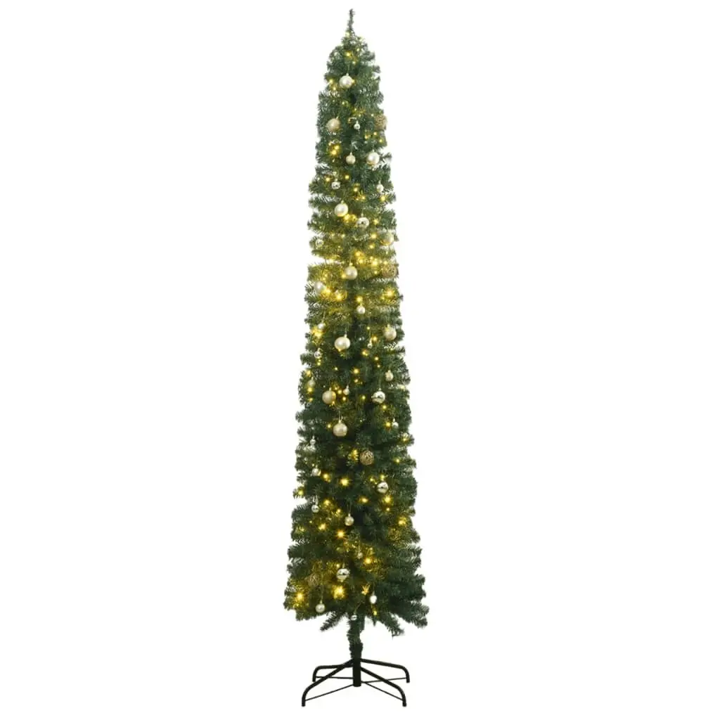 Slim Christmas Tree 300 LEDs & Ball Set 300 cm 3210230