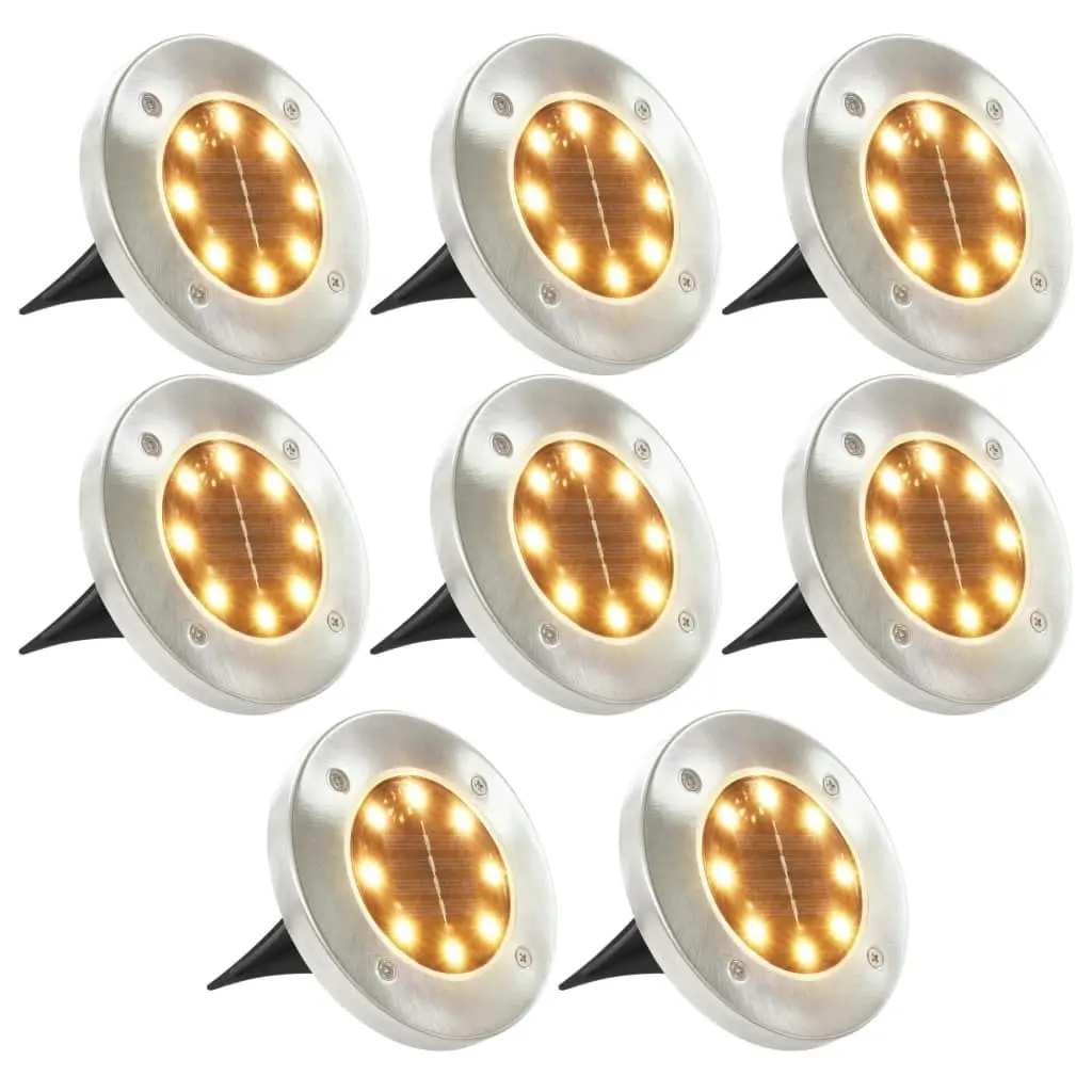 Solar Ground Lights 8 pcs LED Lights Warm White 44417