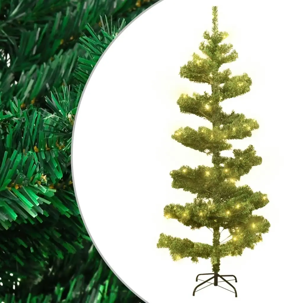 Swirl Pre-lit Christmas Tree with Stand Green 180 cm PVC 344651