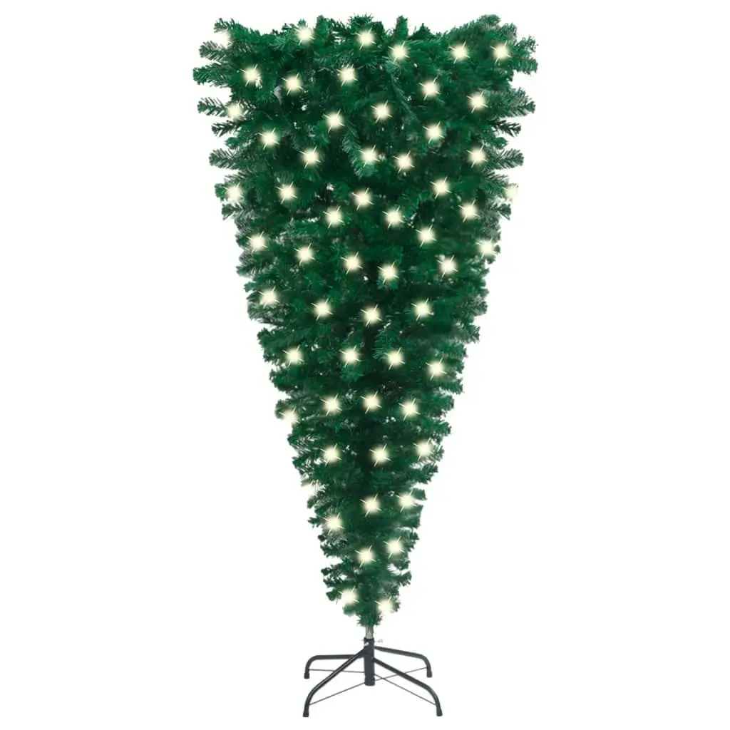 Upside-down Artificial Pre-lit Christmas Tree Green 120 cm 3077973