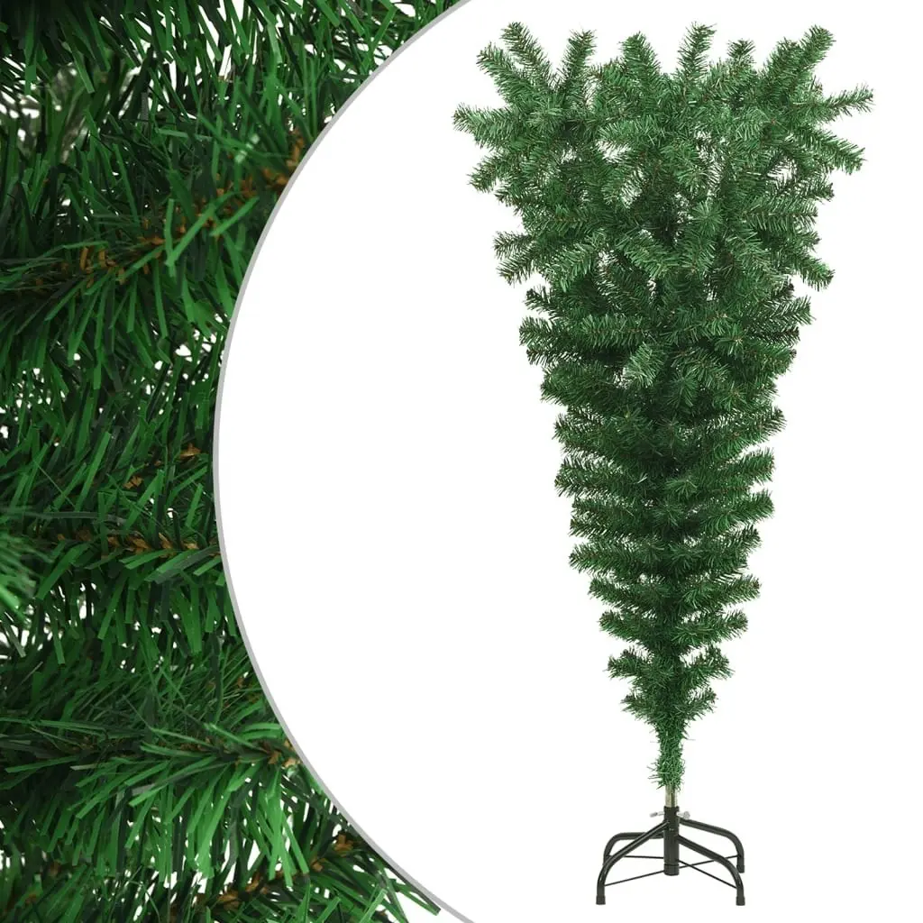 Upside-down Artificial Christmas Tree with Stand Green 150 cm 329173