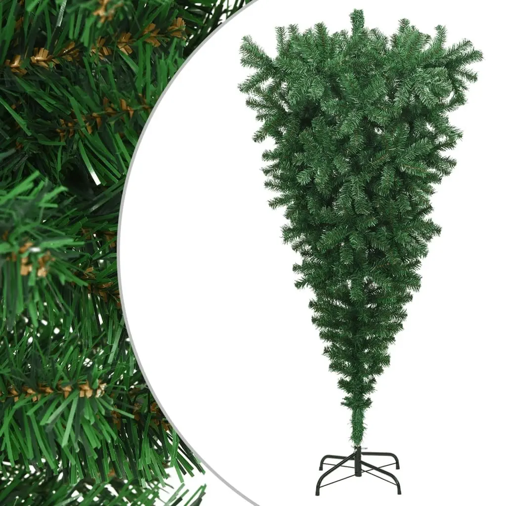 Upside-down Artificial Christmas Tree with Stand Green 240 cm 329176