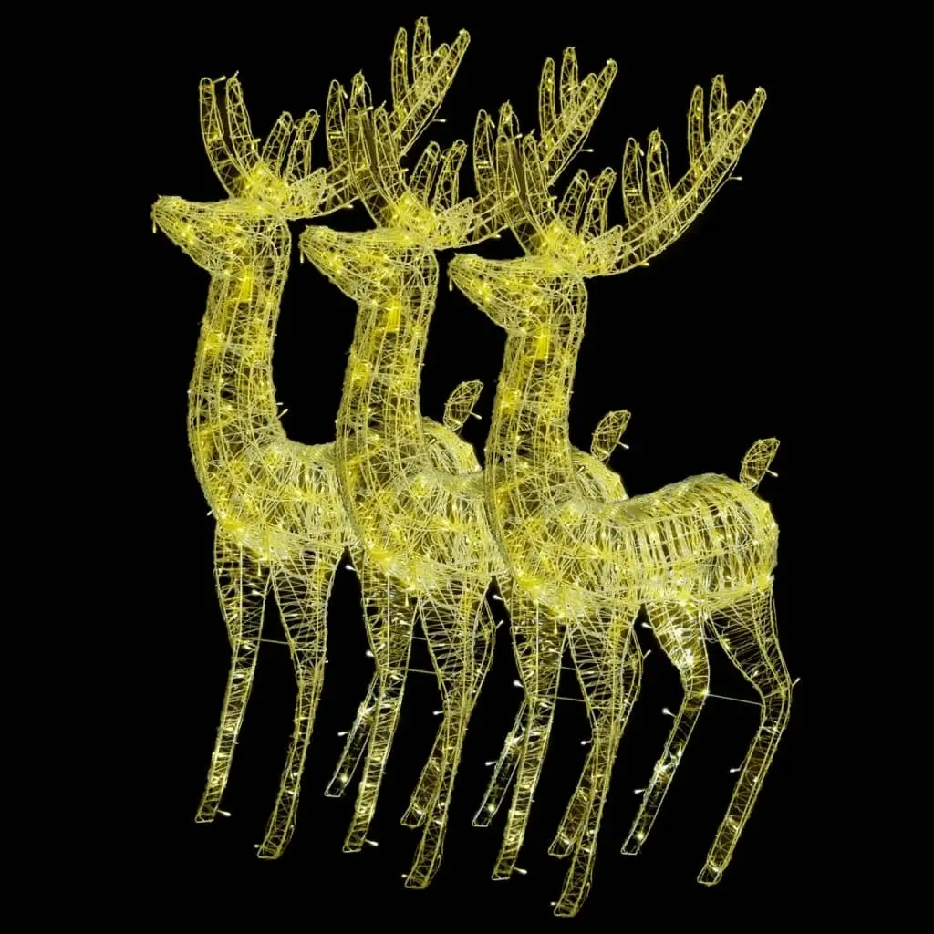 XXL Acrylic Christmas Reindeers 250 LED 3 pcs 180 cm Warm White 3154355