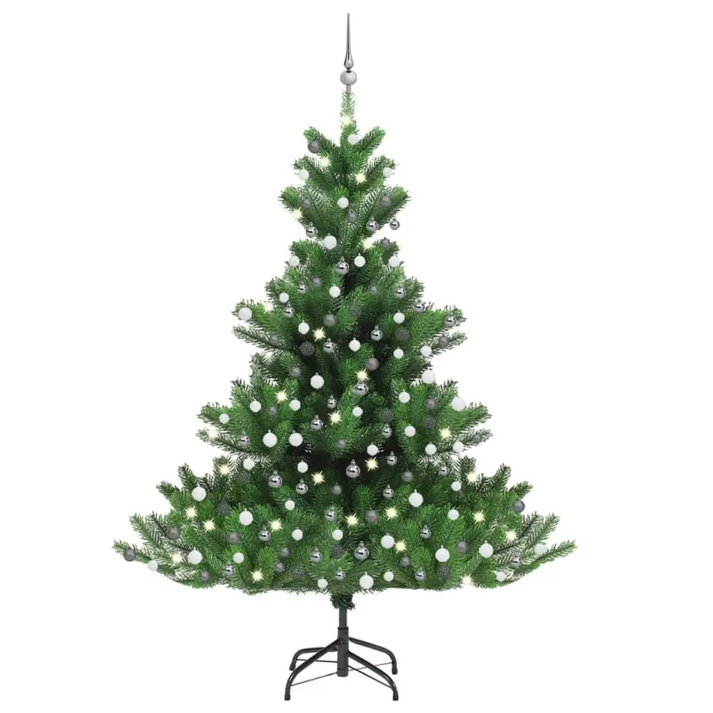 Nordmann Fir Artificial Christmas Tree LED&Ball Set Green 210cm 3077733