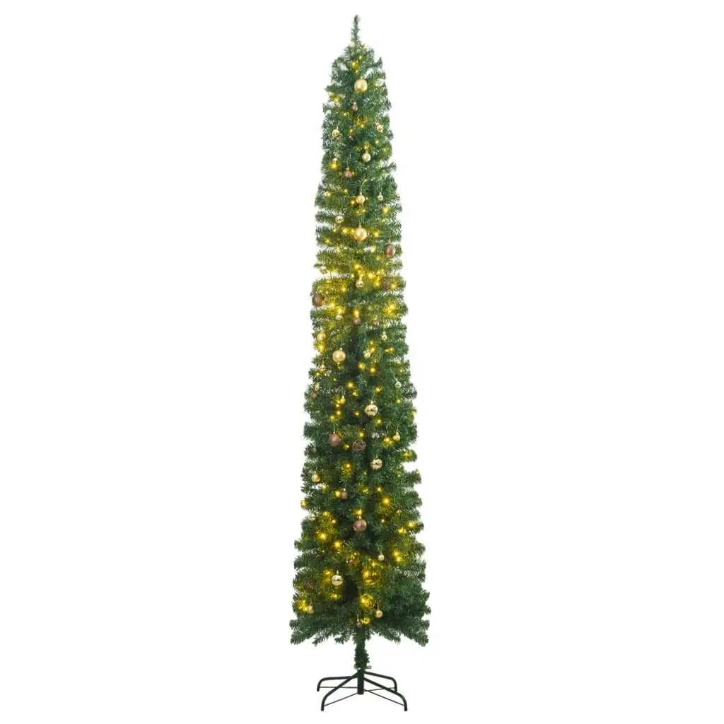 Slim Christmas Tree 300 LEDs & Ball Set 270 cm 3210216