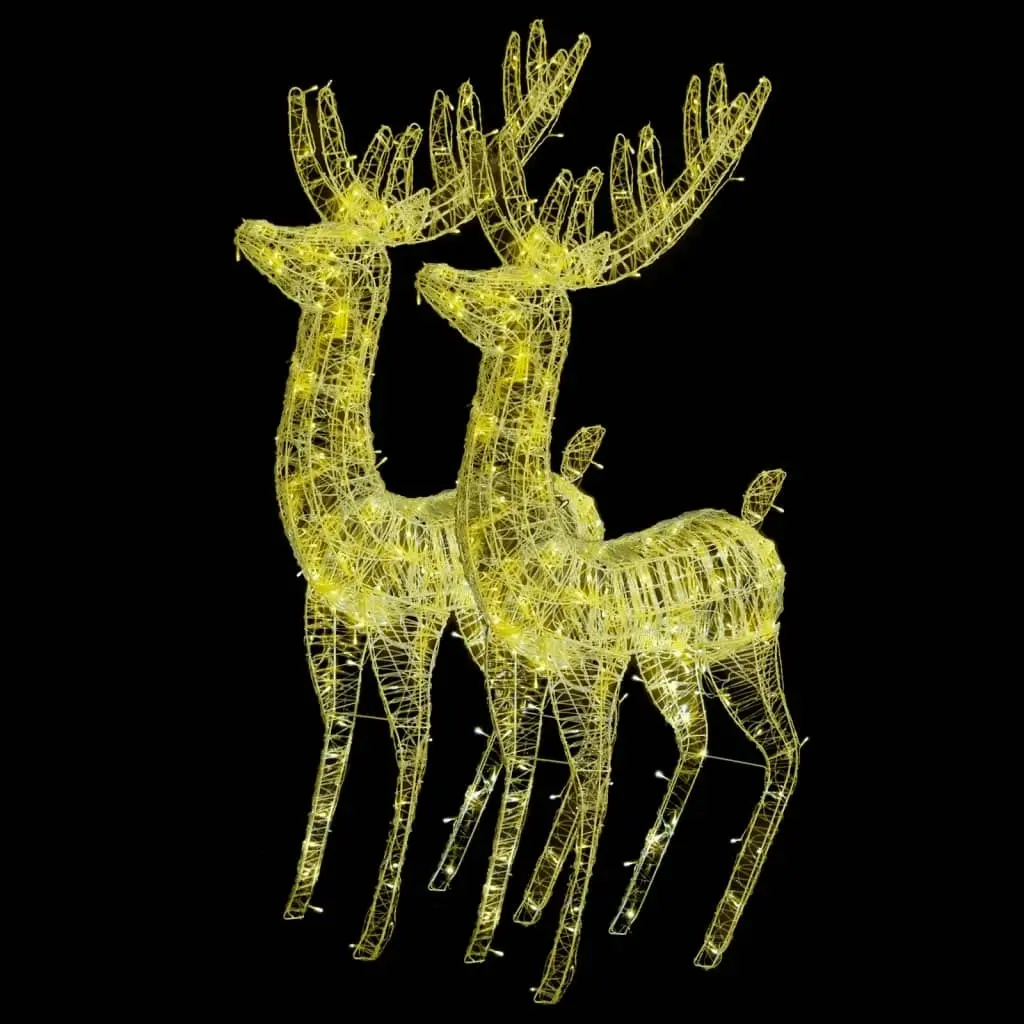 XXL Acrylic Christmas Reindeers 250 LED 2 pcs 180 cm Warm White 3154354