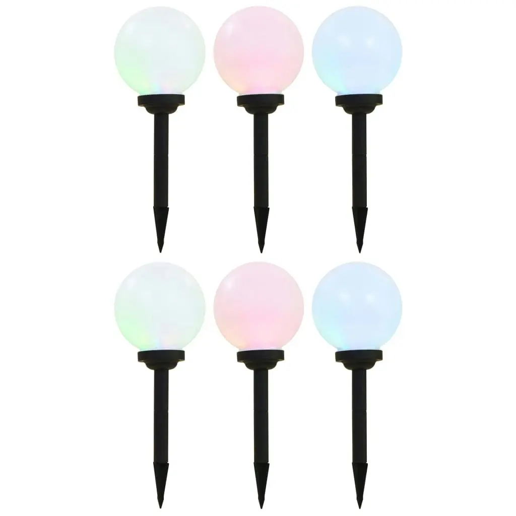 Outdoor Solar Lamps 6 pcs LED Spherical 20 cm RGB 277126