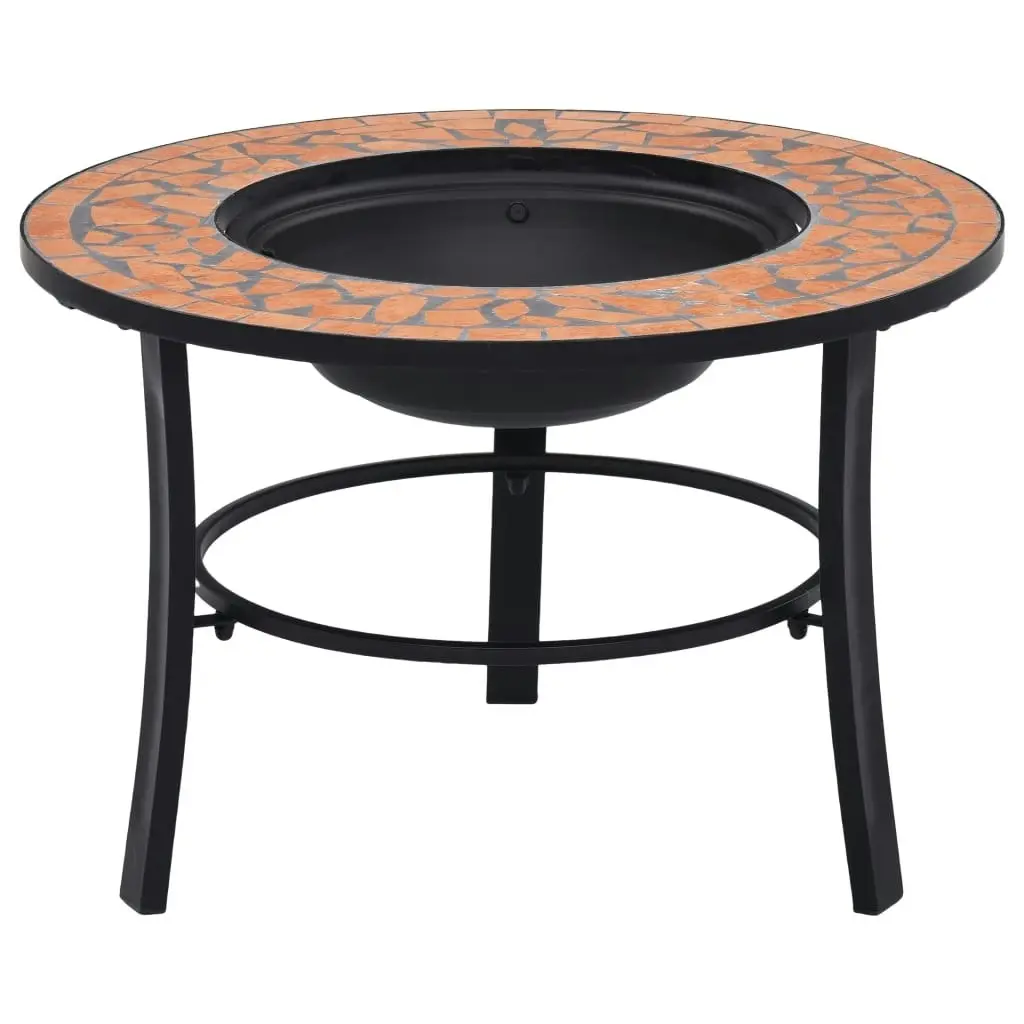 vidaXL Mosaic Fire Pit Terracotta 68cm Ceramic 46719