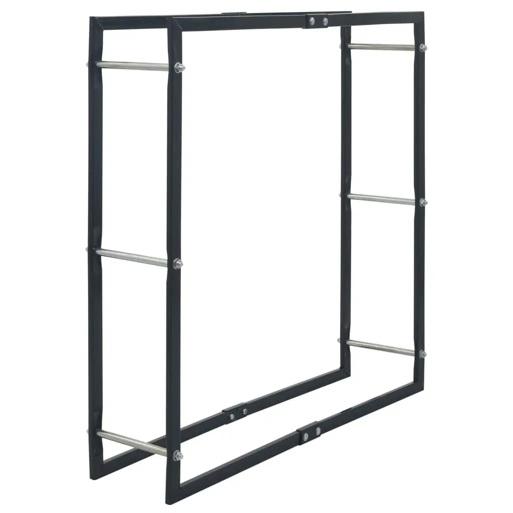 Firewood Rack Black 100x25x100 cm Steel 286288