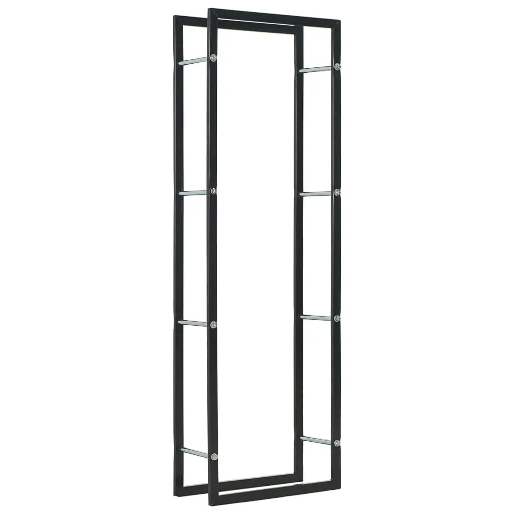 Firewood Rack Black 50x20x150 cm Steel 284699