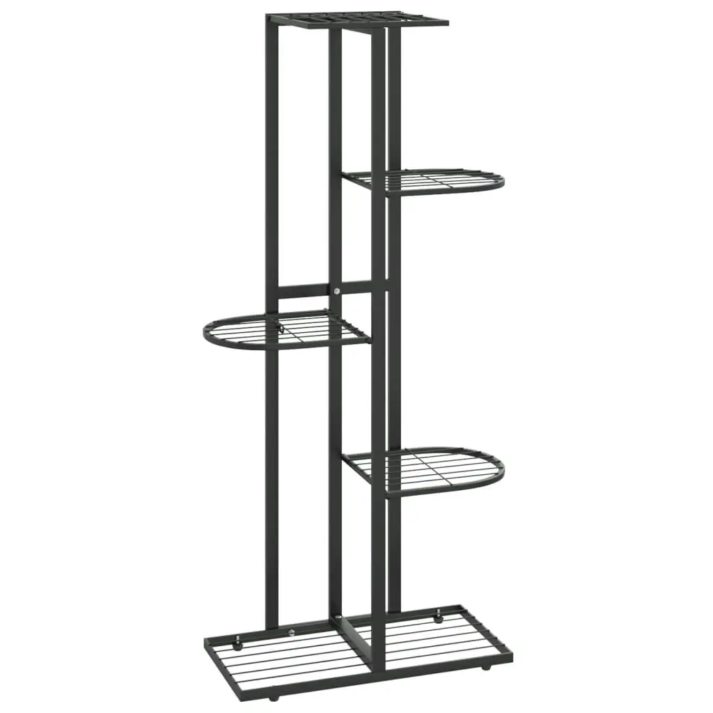 5-Floor Flower Stand 43x22x98 cm Black Metal 336110