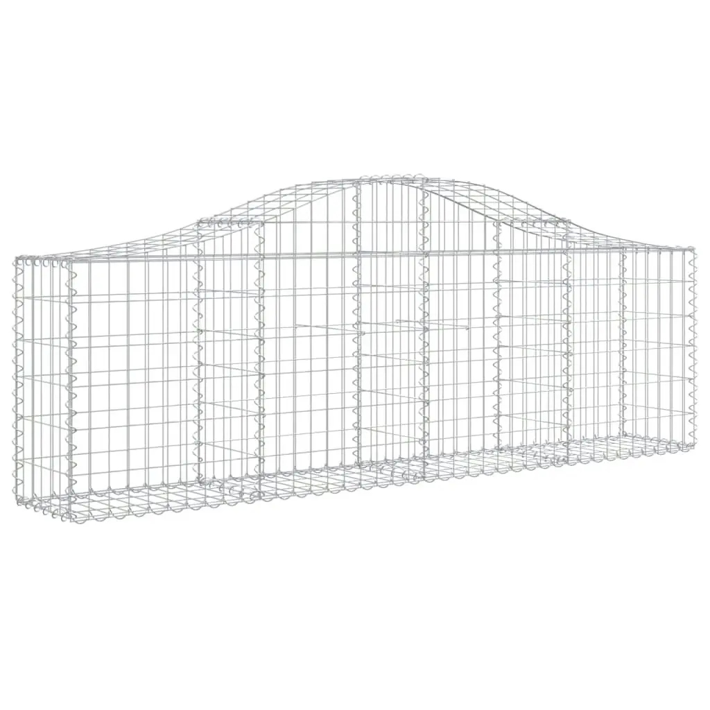 Arched Gabion Basket 200x30x60/80 cm Galvanised Iron 153383