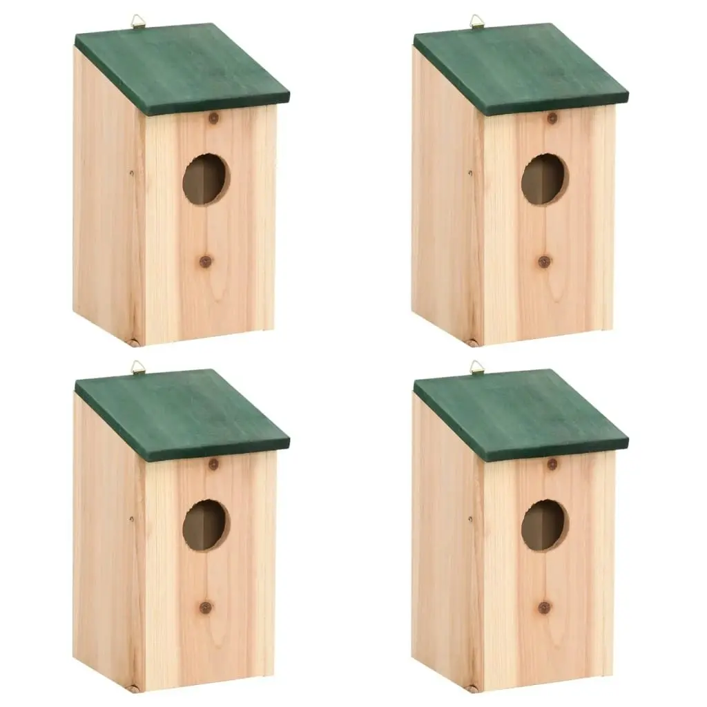 Bird House Nesting Box Wood 4 pcs 41012