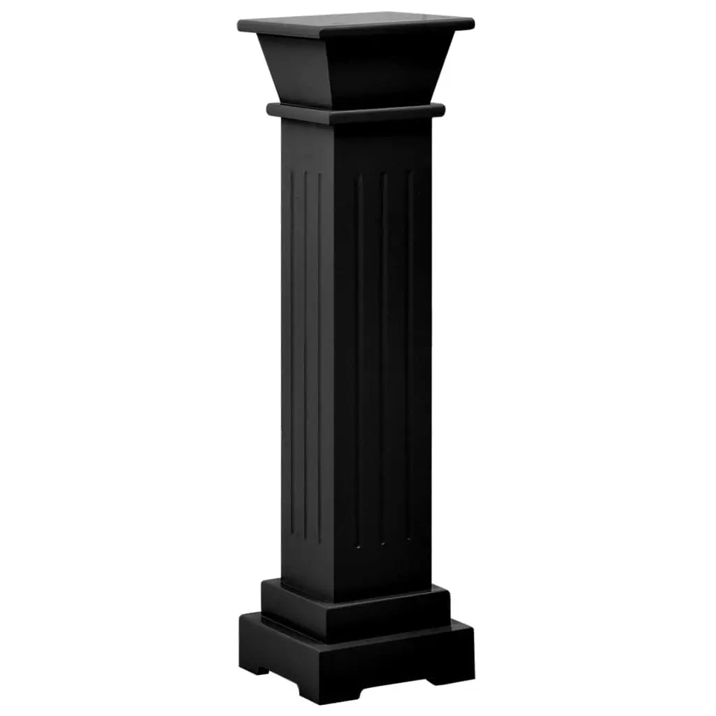 Classic Square Pillar Plant Stand Black 17x17x66 cm MDF 323970