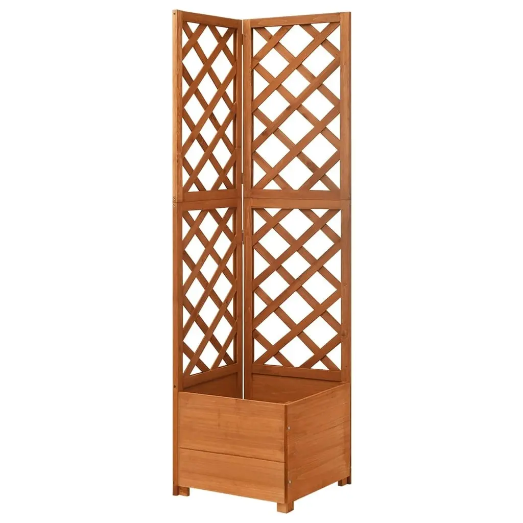 Corner Trellis Planter 40x40x150 cm Solid Fir Wood 316411