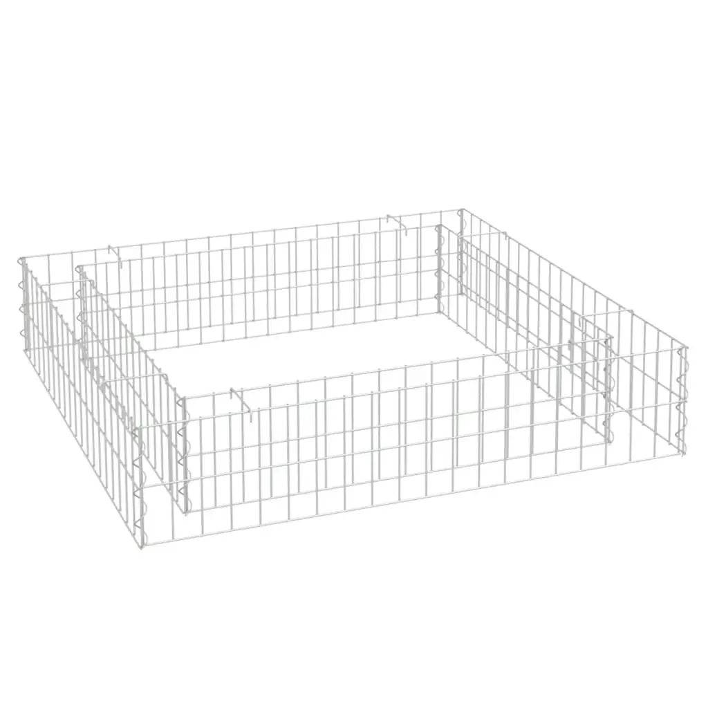 Gabion Raised Bed Galvanised Steel 100x100x20 cm 151311