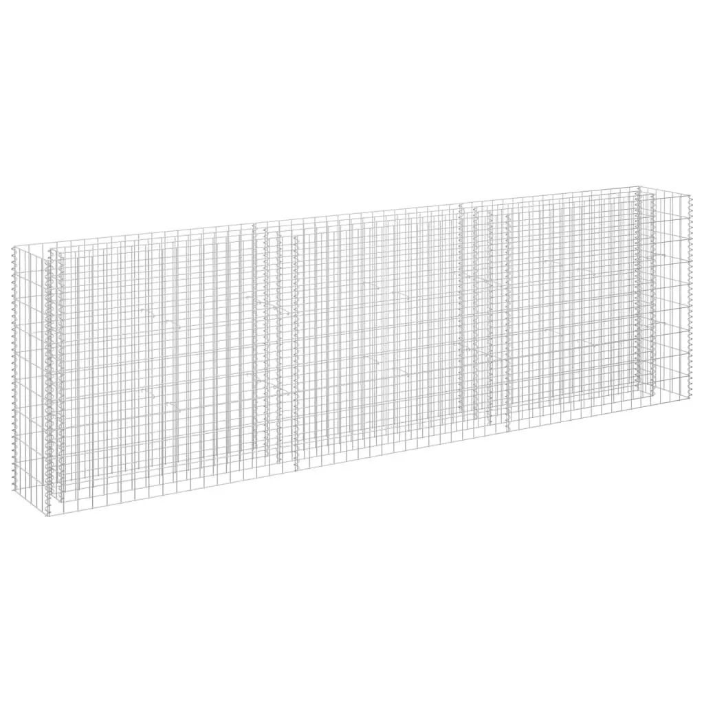 Gabion Raised Bed Galvanised Steel 270x30x90 cm 145639