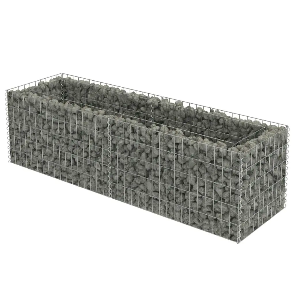 Gabion Raised Bed Galvanised Steel 180x50x50 cm 143559