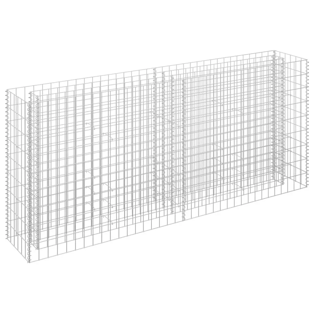 Gabion Raised Bed Galvanised Steel 180x30x90 cm 145635