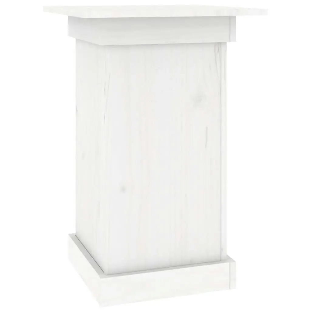 Flower Stand White 40x40x60 cm Solid Wood Pine 823630