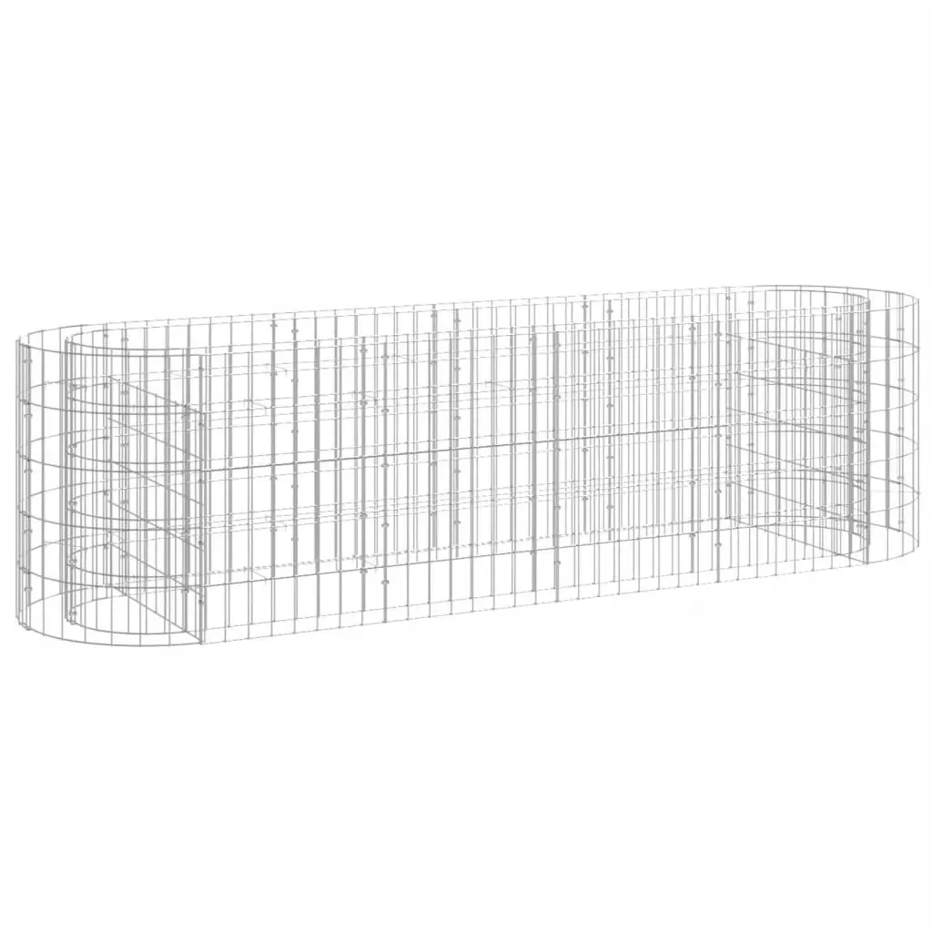 Gabion Raised Bed Galvanised Iron 190x50x50 cm 152025