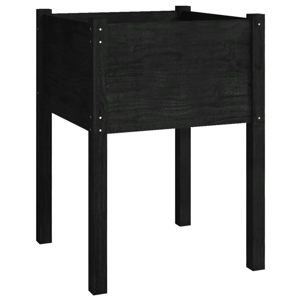 Garden Planter Black 50x50x70 cm Solid Pinewood 810807