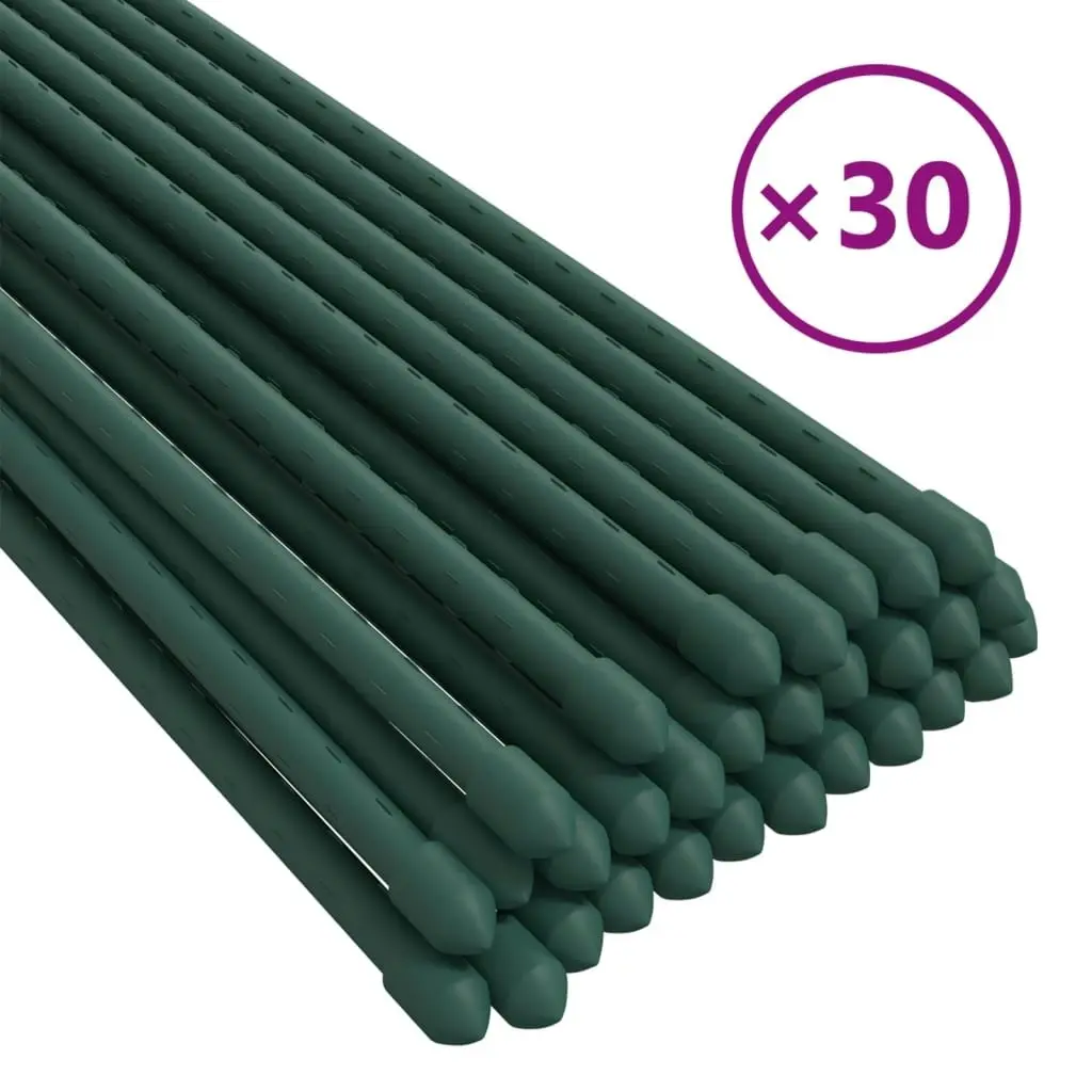 Garden Plant Stakes 30 pcs Green 90 cm Steel 319368