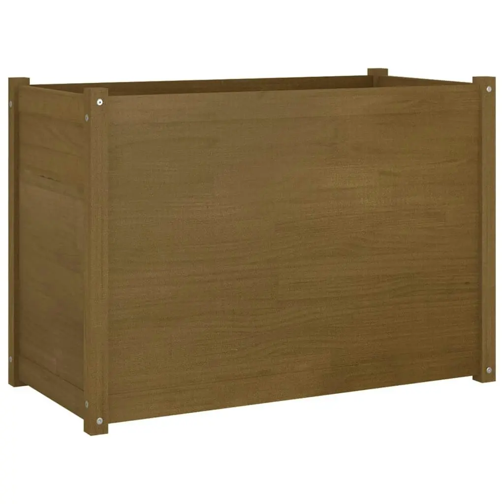 Garden Planter Honey Brown 100x50x70 cm Solid Pinewood 810737