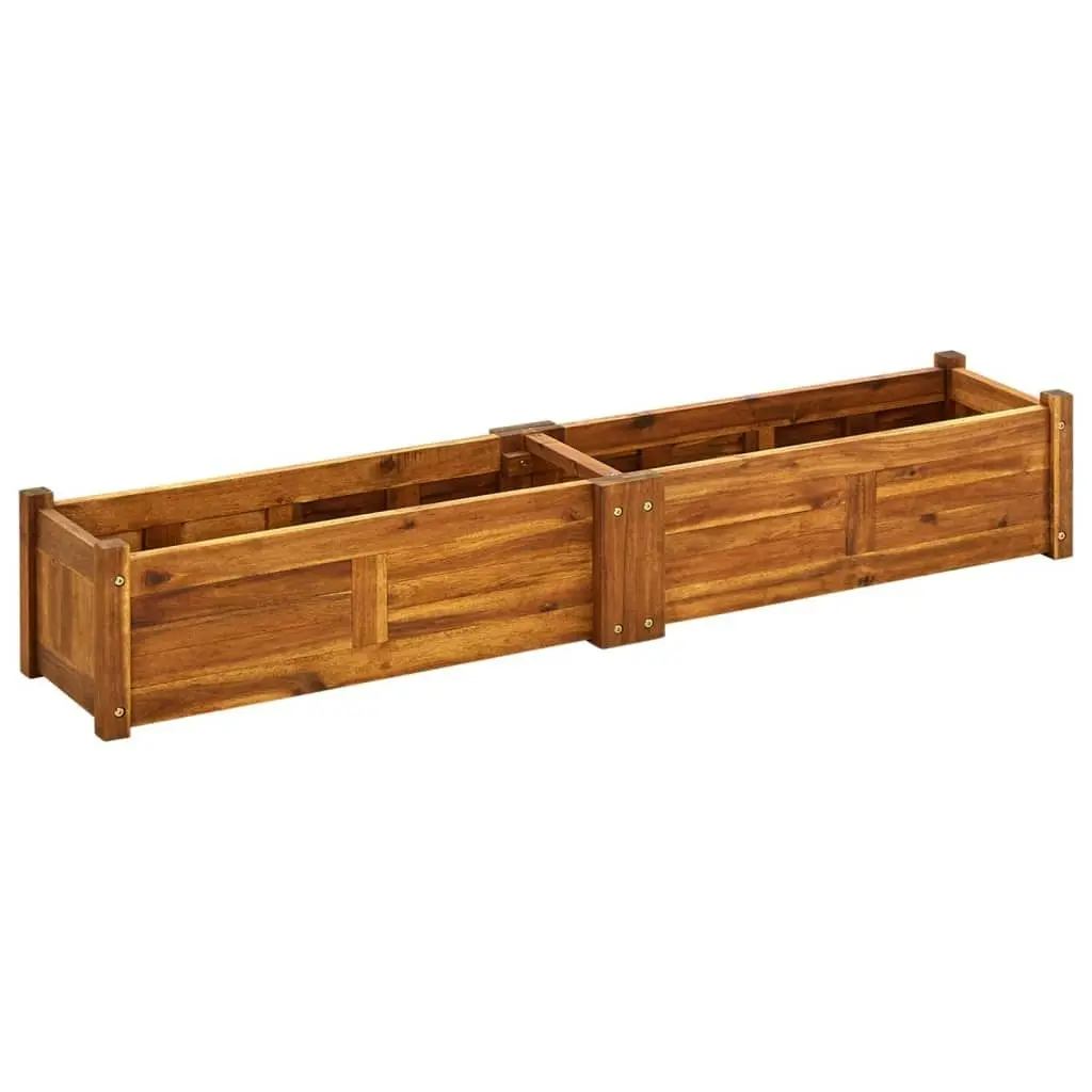 Garden Raised Bed Acacia Wood 150x30x25 cm 42567