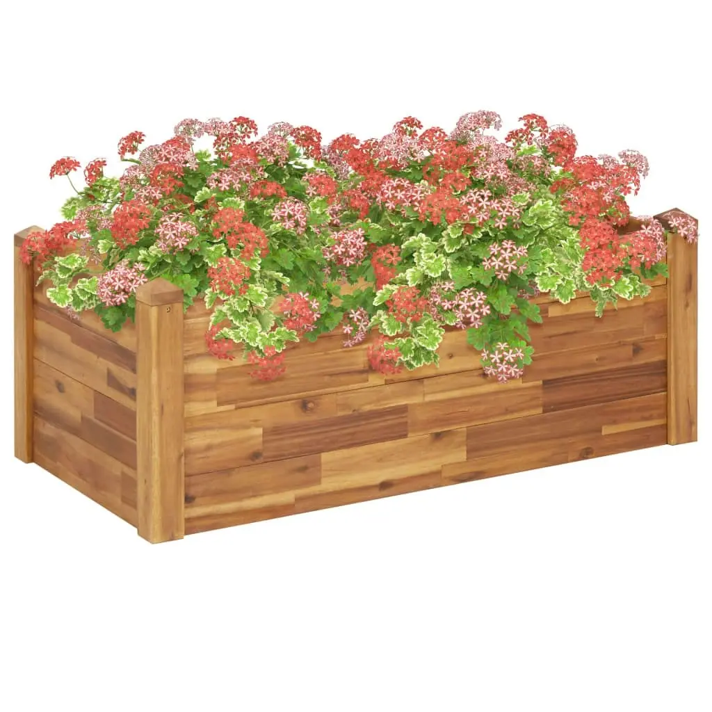 Garden Raised Bed 110x60x44 cm Solid Acacia Wood 46578