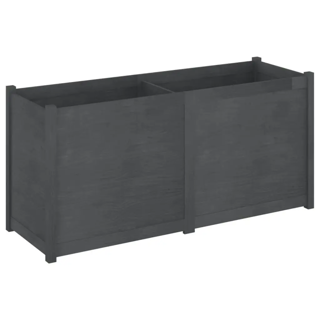 Garden Planter Grey 150x50x70 cm Solid Pinewood 810756