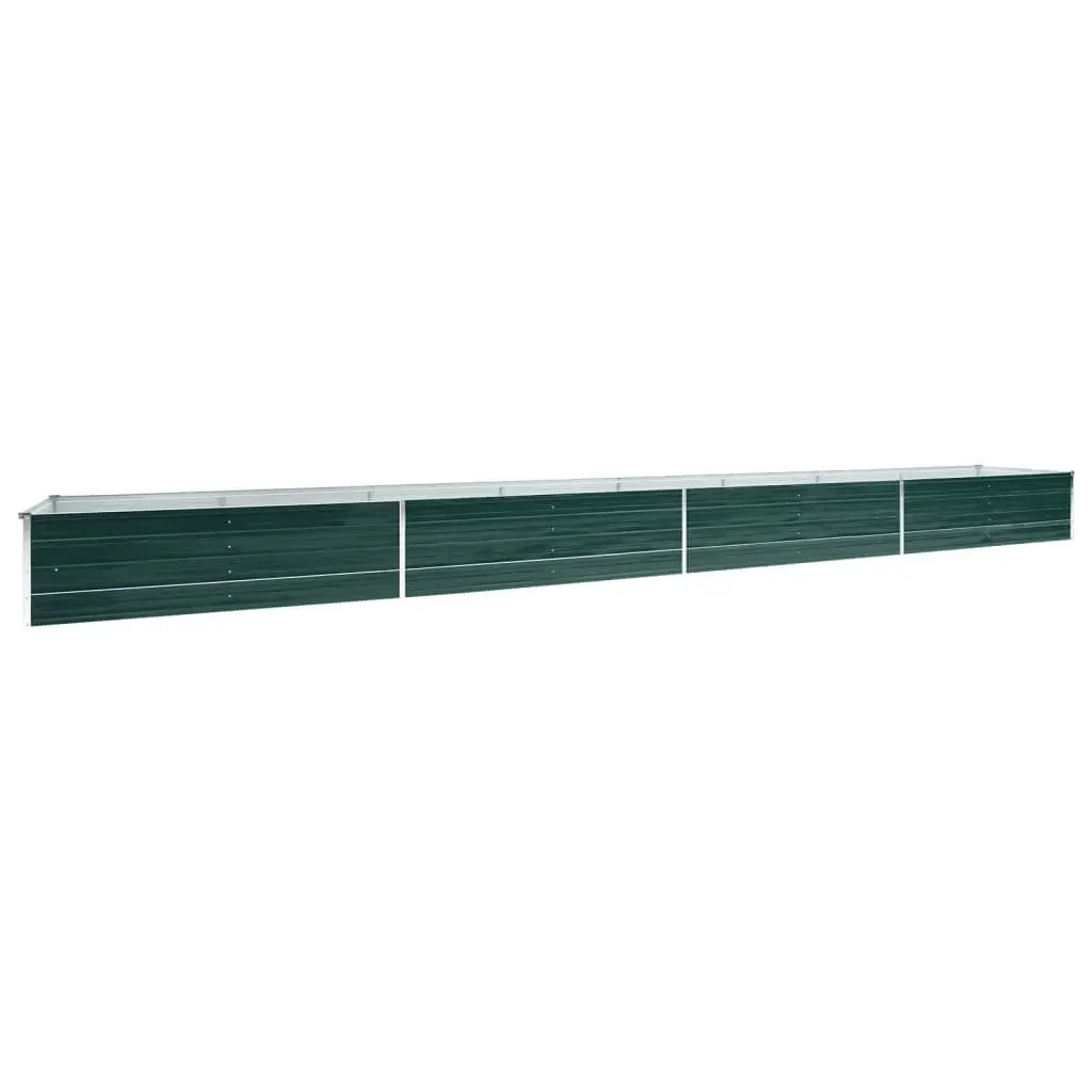 Garden Raised Bed Galvanised Steel 600x80x45 cm Green 47073