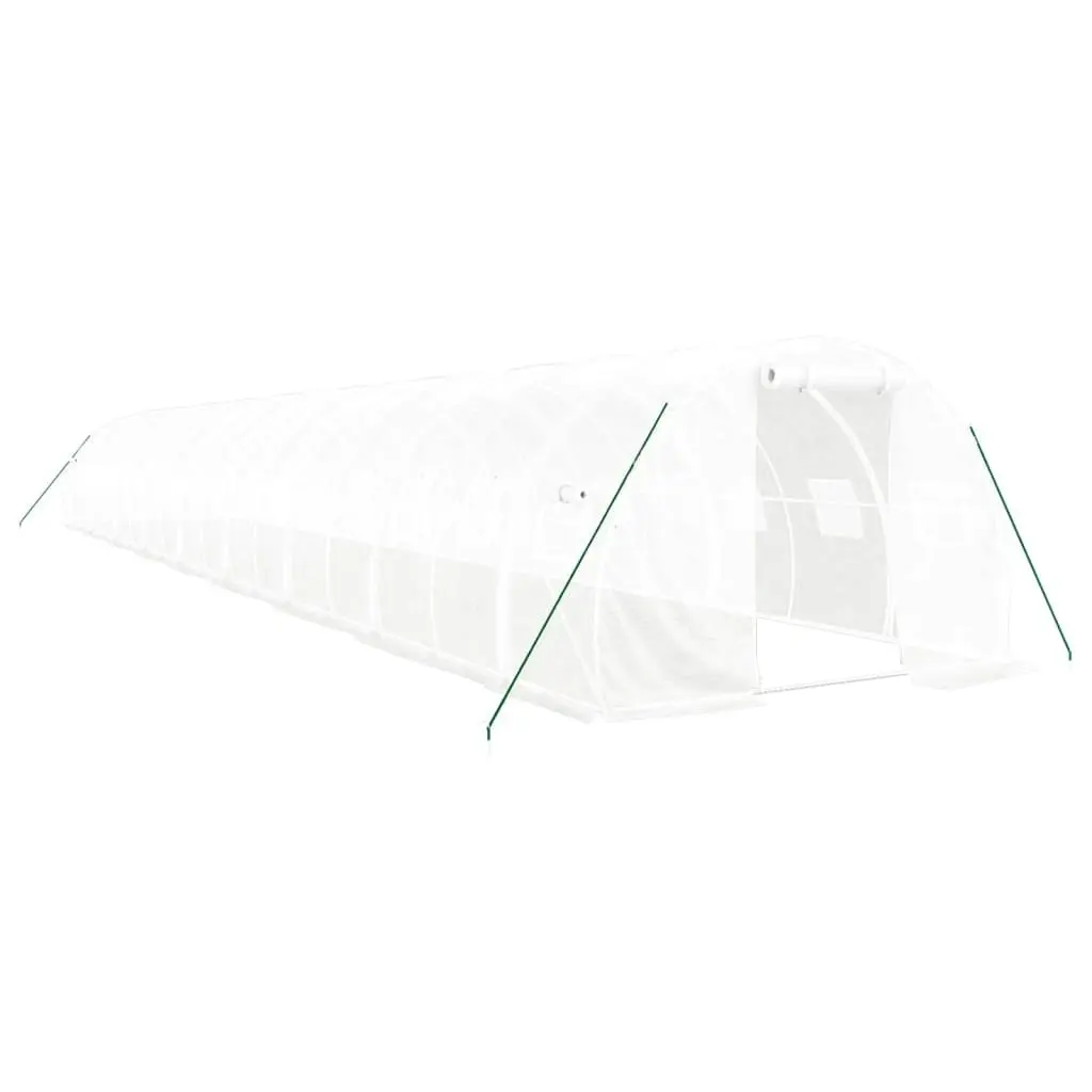 Greenhouse with Steel Frame White 54 mÂ² 18x3x2 m 3188057