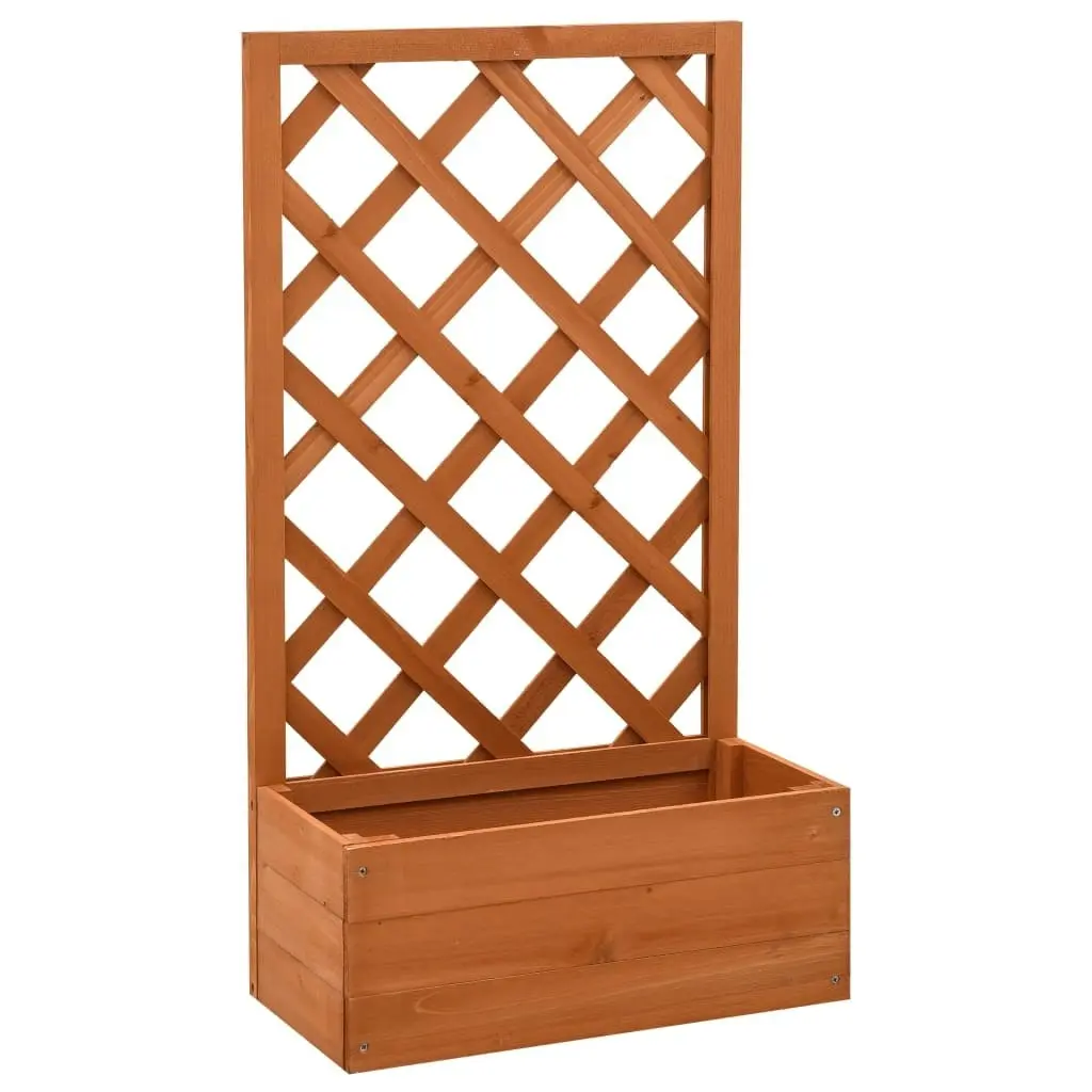 Garden Trellis Planter Orange 50x25x90 cm Solid Firwood 314830