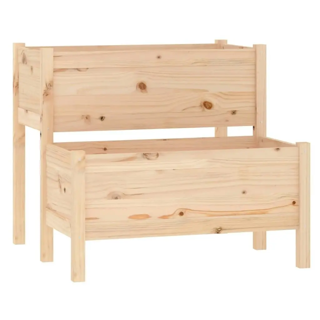 Planter 84.5x84x75 cm Solid Wood Pine 822257