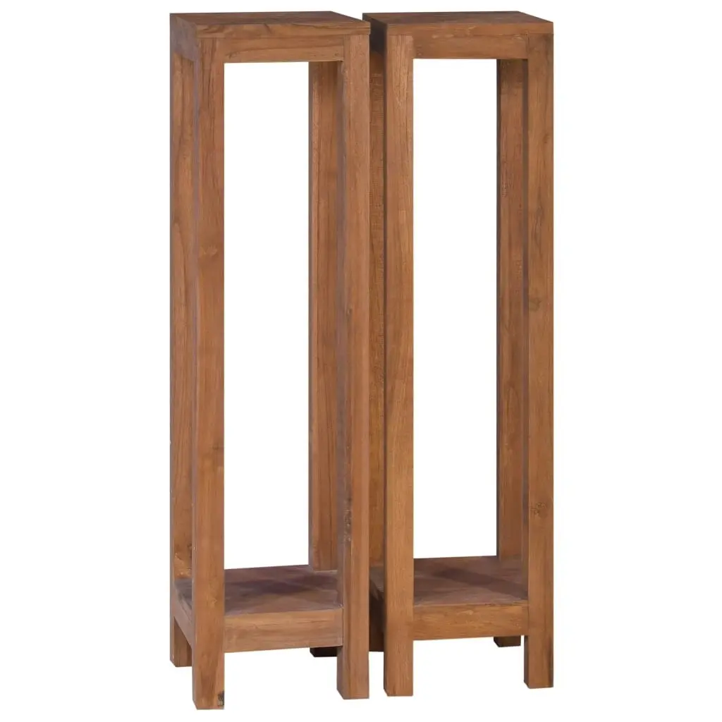 Plant Stands 2 pcs 25x25x100 cm Solid Teak Wood 289078