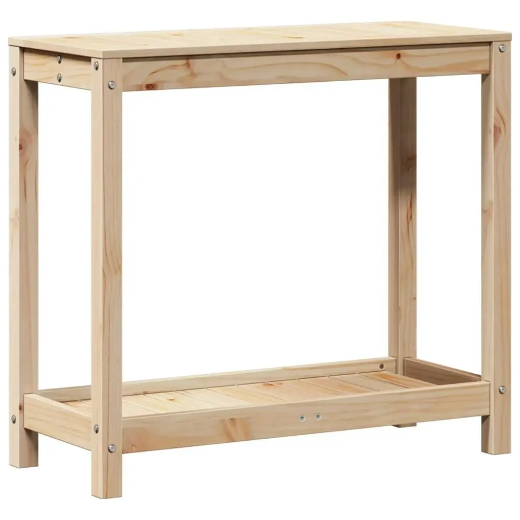 Potting Table with Shelf 82.5x35x75 cm Solid Wood Pine 832387