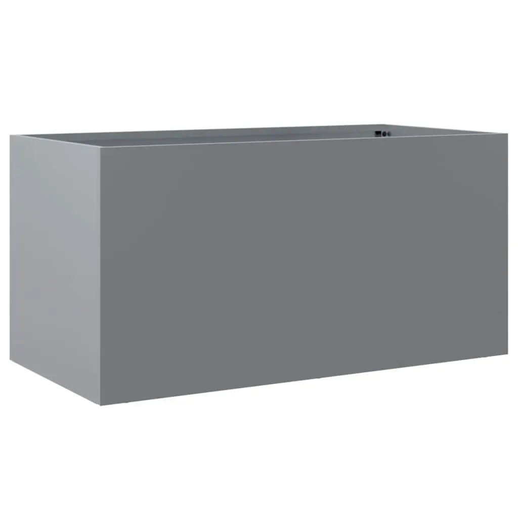 Planter Silver 62x30x29 cm Galvanised Steel 841594