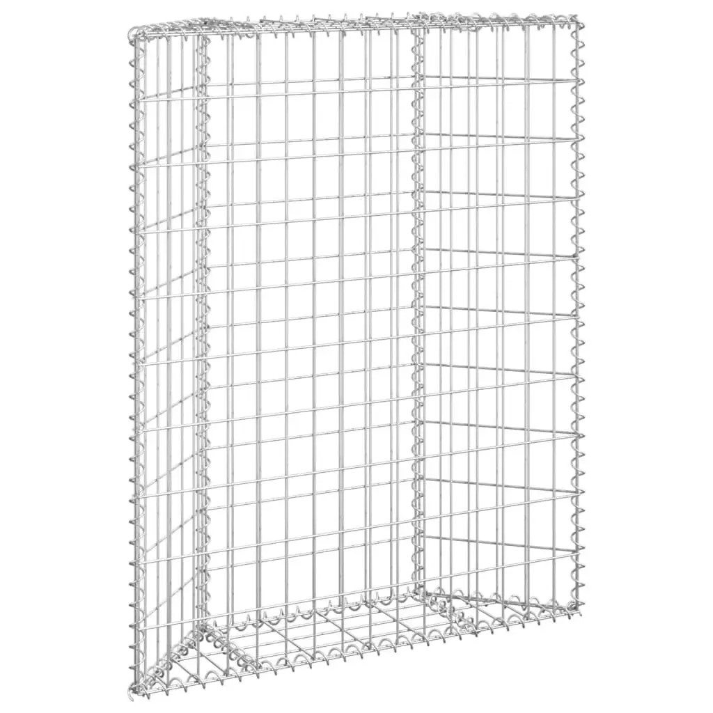 Trapezium Gabion Raised Bed Galvanised Steel 100x20x100 cm 145652