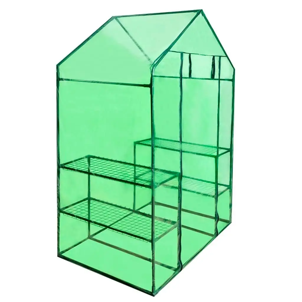 Walk-in Greenhouse with 4 Shelves 41545